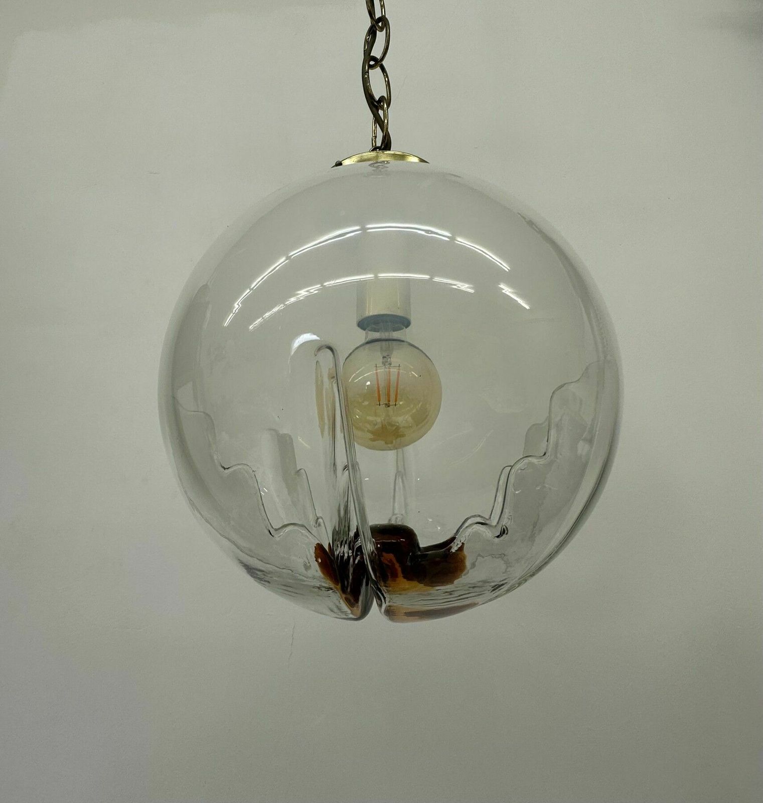 Mazzega Murano Glazen Hanglamp, Jaren 1970 photo for sale