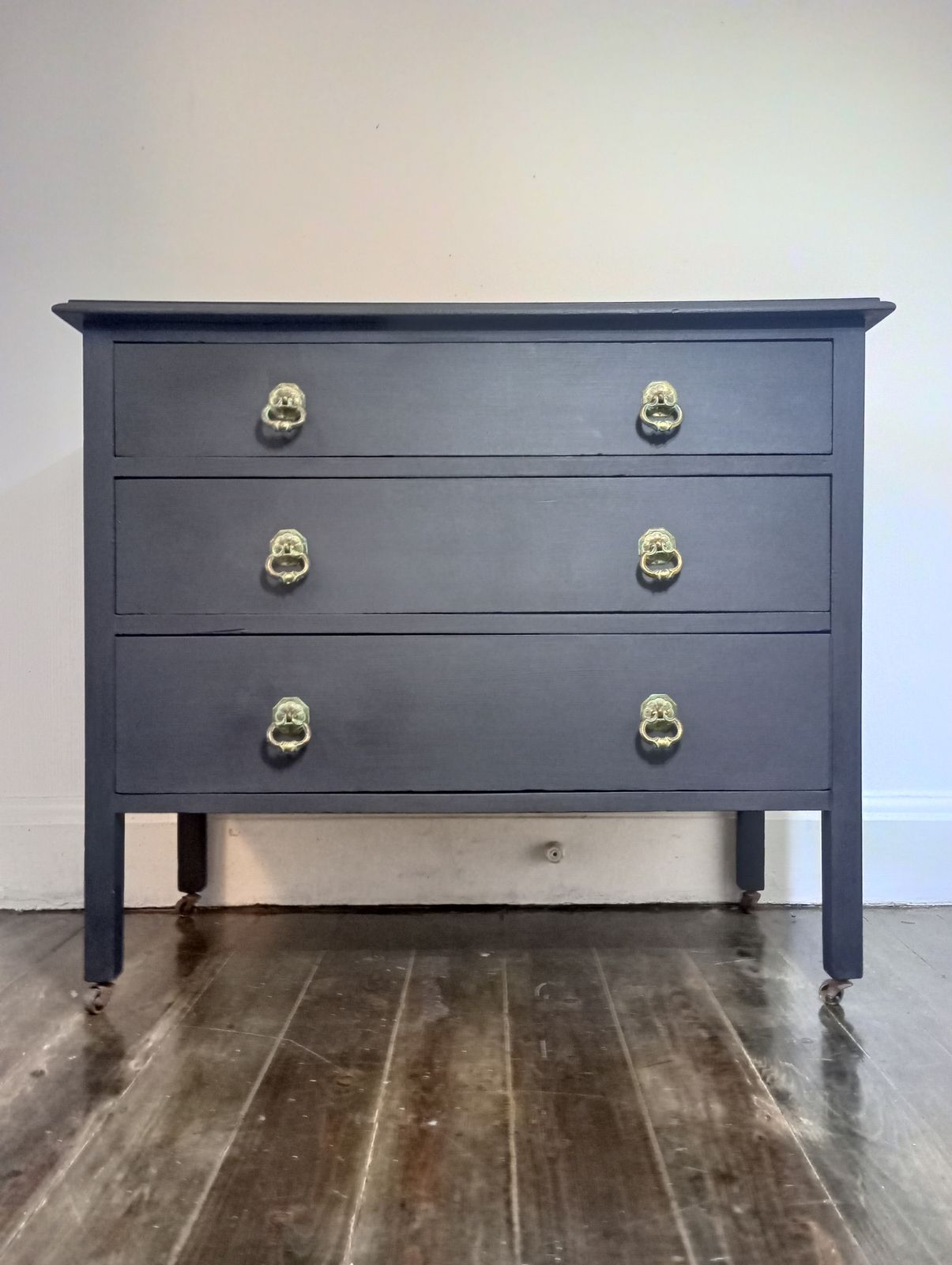 Black Painted Victorian Chest Of Drawers
