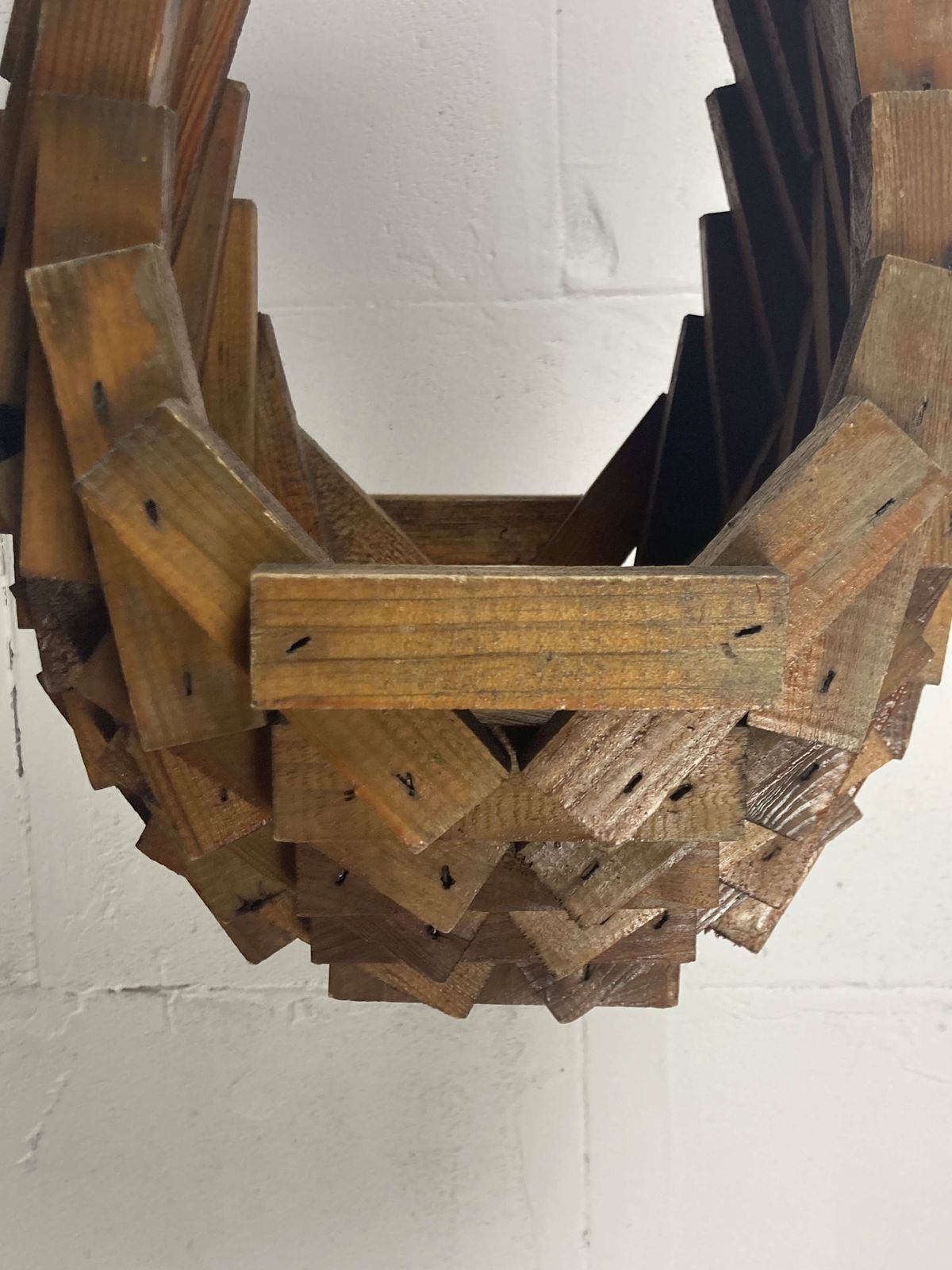 Brutalist Folk Art Hanging Plant Holder, Dutch 1960s photo 366.0