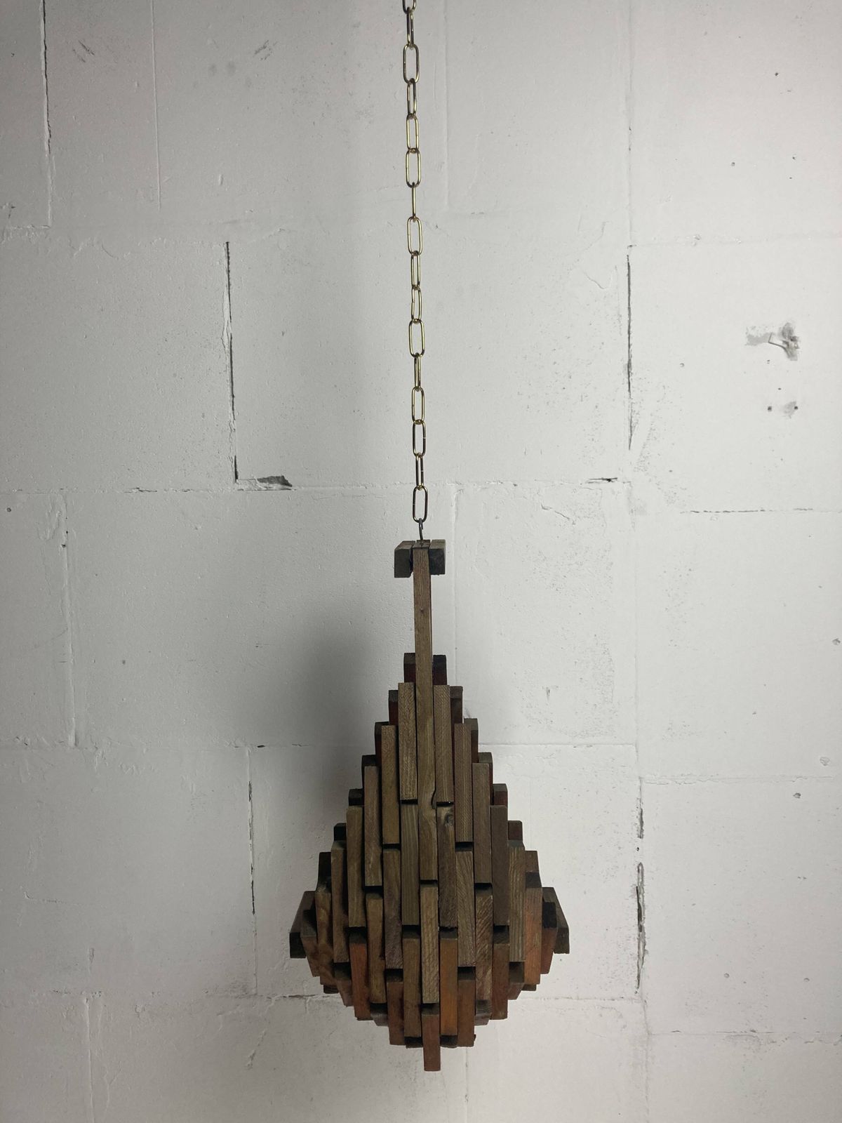 Brutalist Folk Art Hanging Plant Holder, Dutch 1960s photo buy