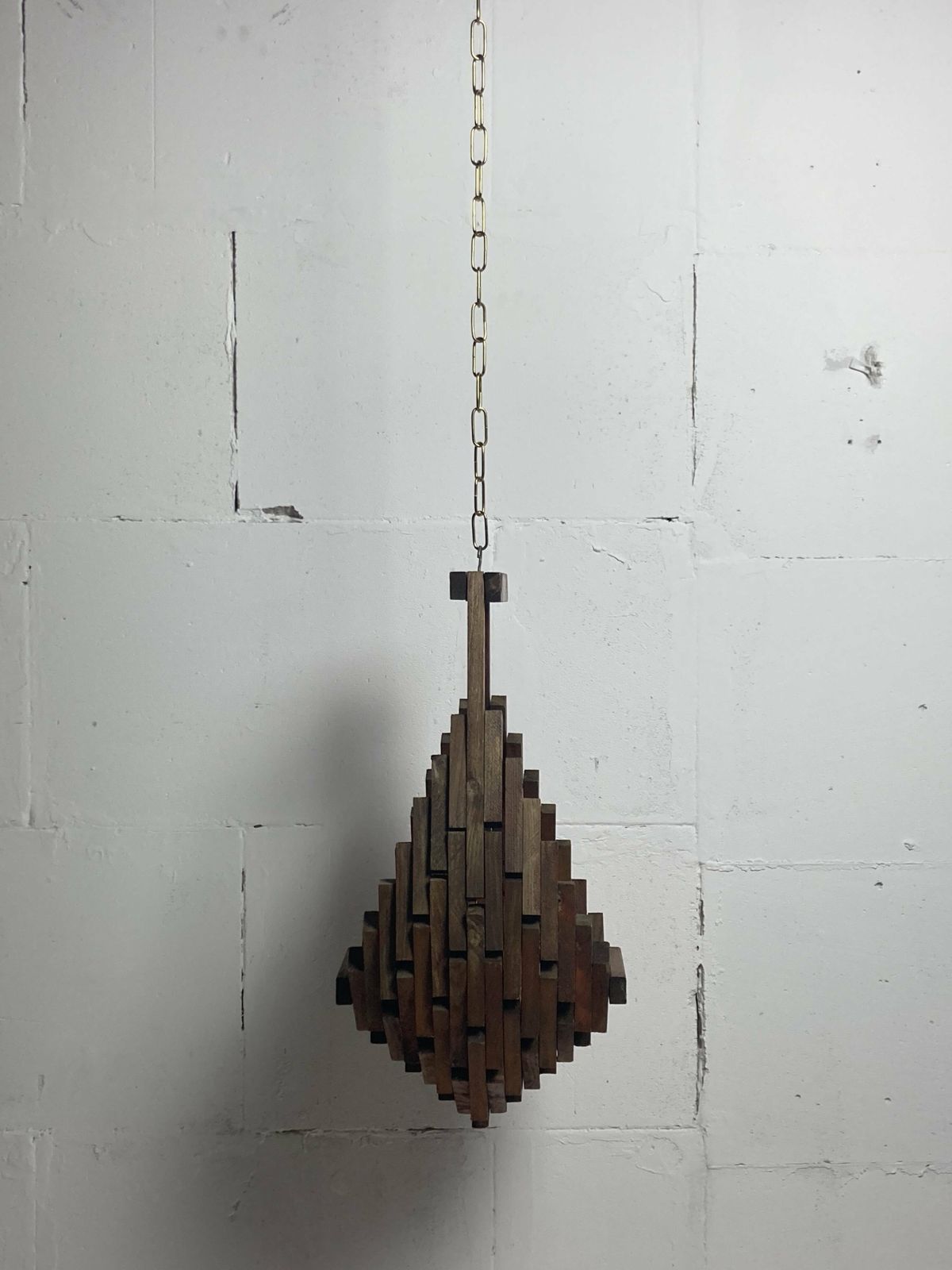 photo buy Brutalist Folk Art Hanging Plant Holder, Dutch 1960s