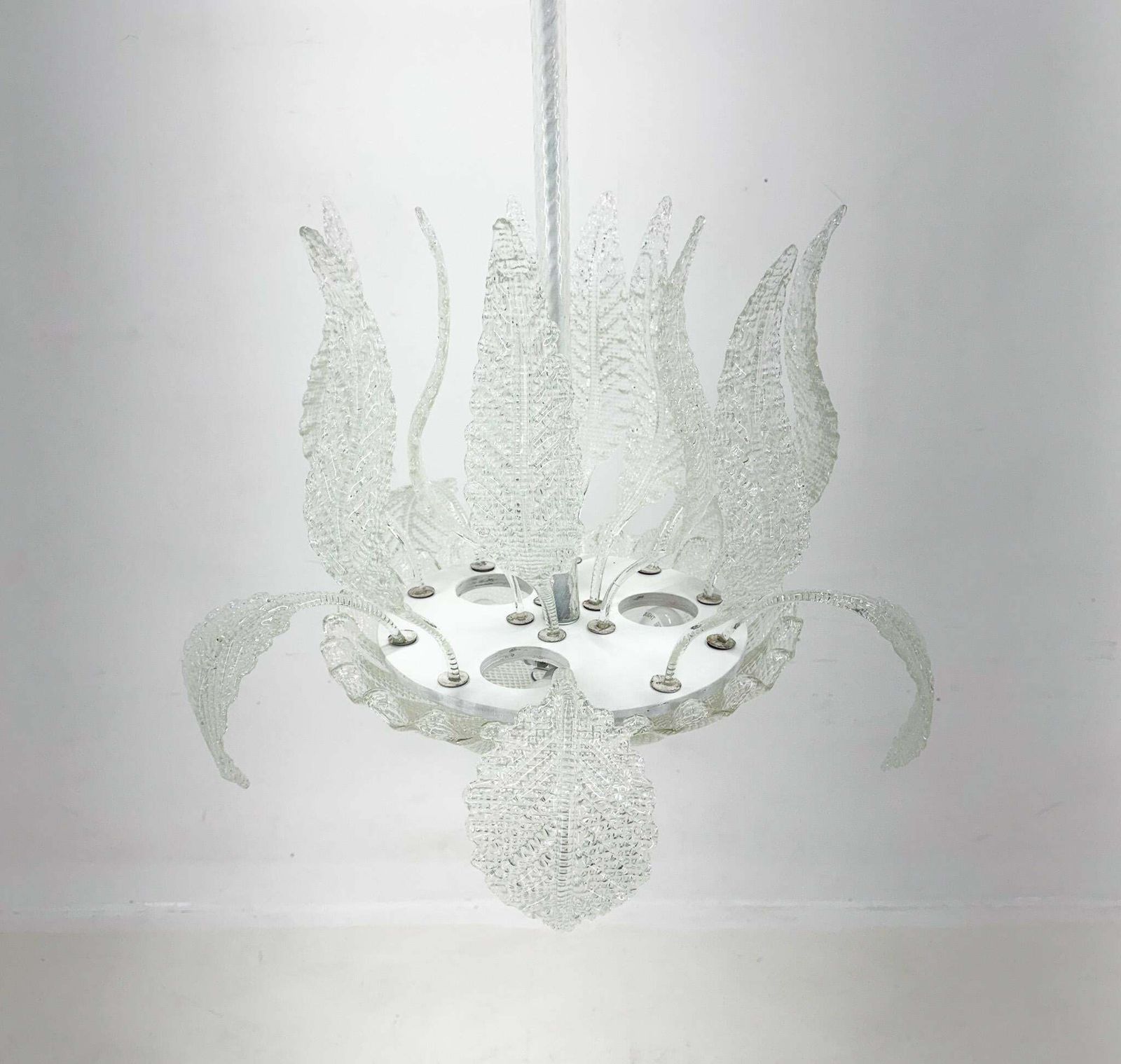 1950's Barovier & Toso Murano Glass And Brass Chandelier photo buy