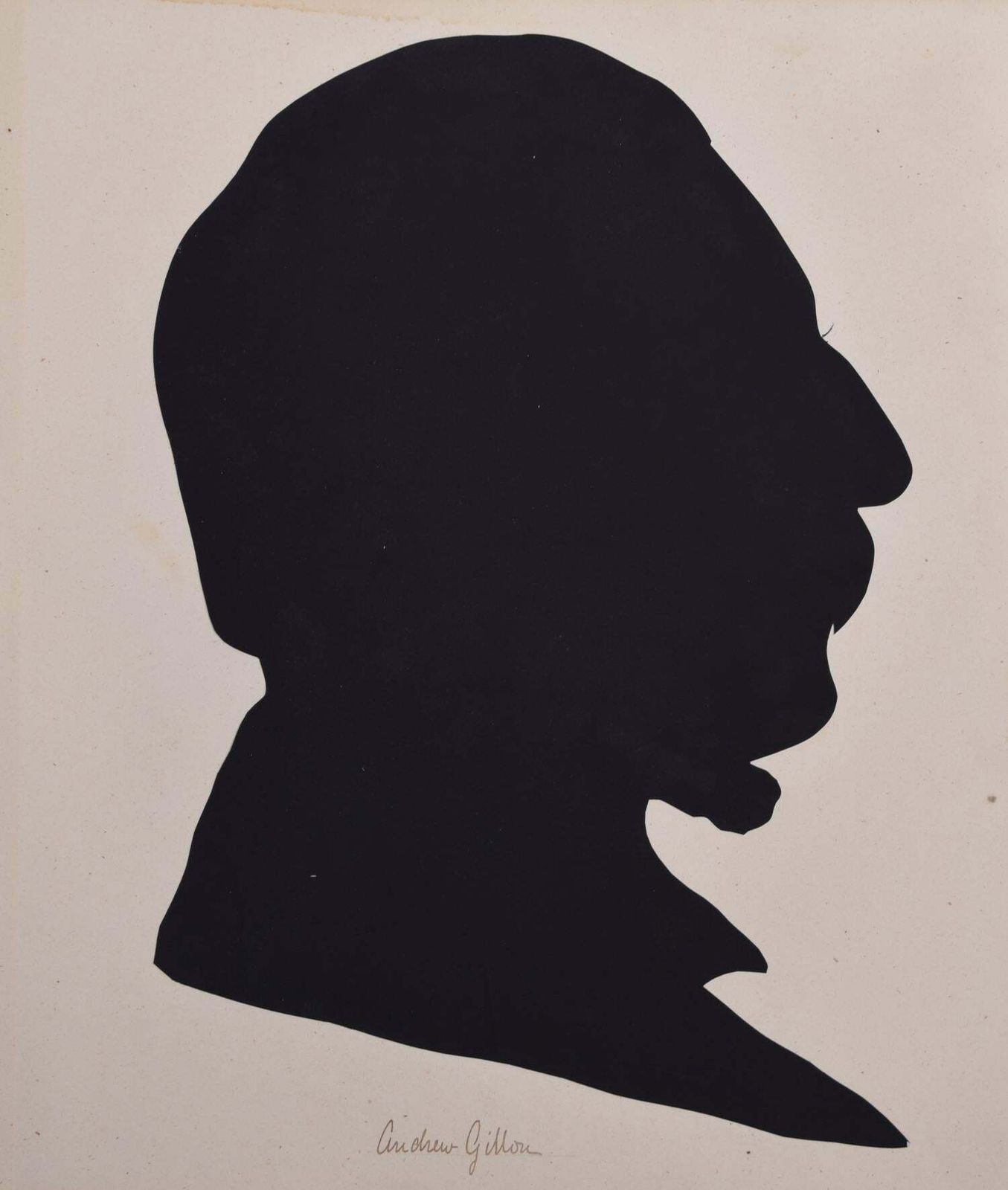 Unknown Nineteenth Century Silhouette Of A Gentleman: Andrew Gillon Circa 1870