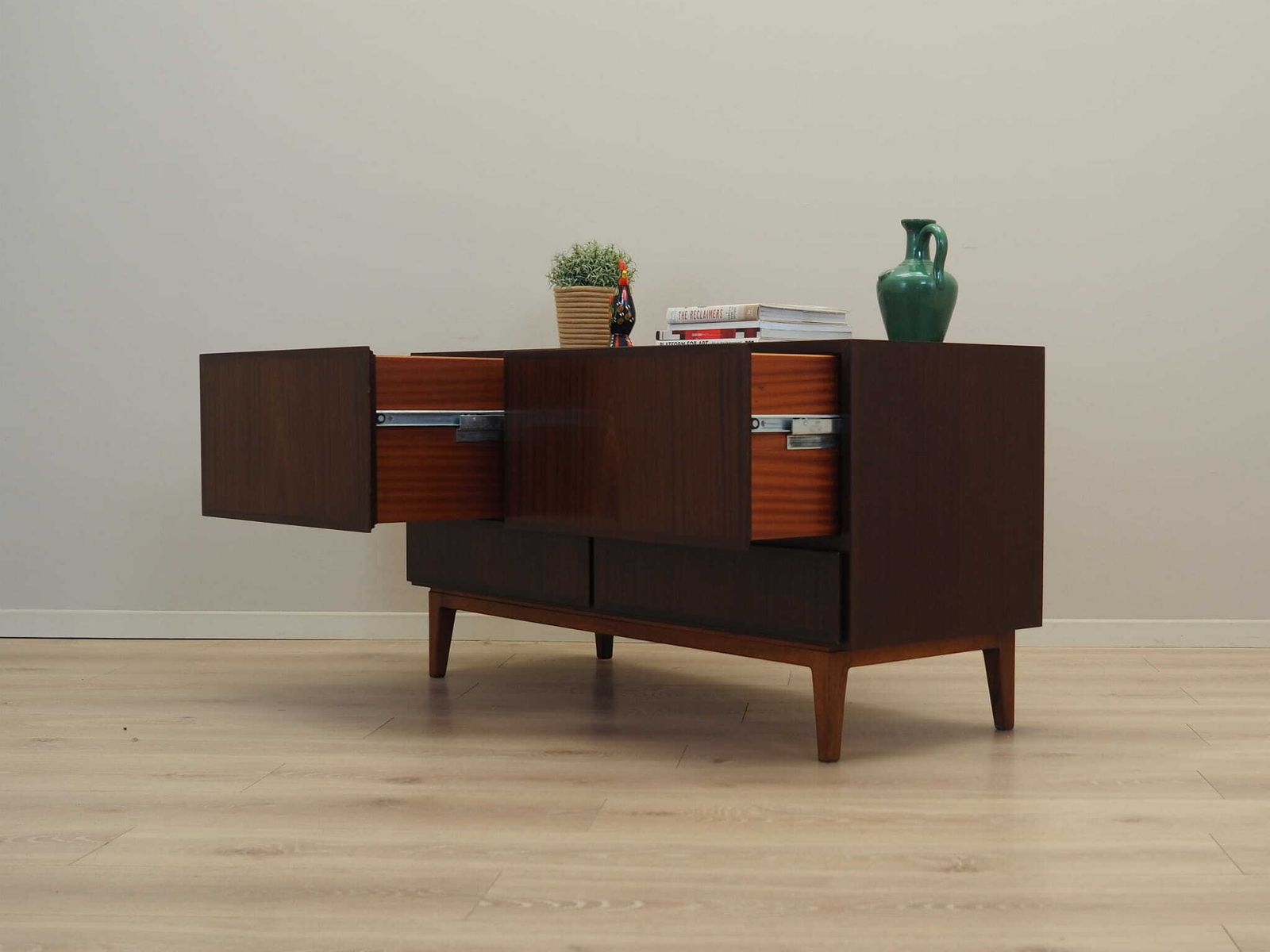 Ladekast Met Mahoniefineer, Deens Design, Jaren 1970 photo 1639.0