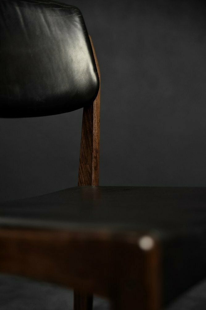 Mid Century Scandinavian Modern Rosewood & Black Leather Chairs By H.W. Klein For Bramin, 1960s, Set Of 3 photo 991.0