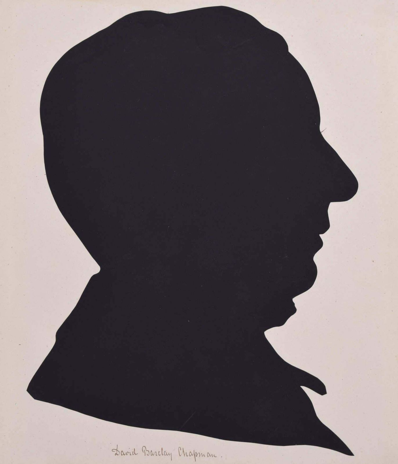 Unknown Nineteenth Century Silhouette Of A Gentleman: David Barclay Chapman  Circa 1870