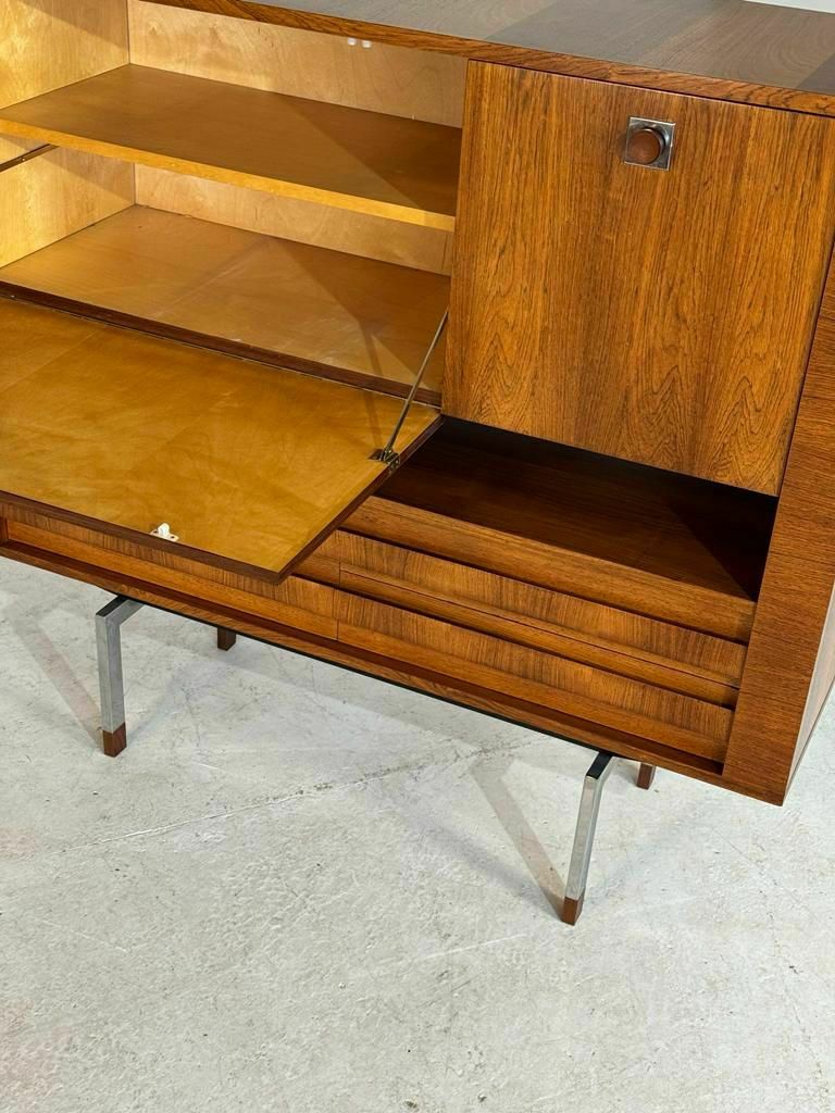 1798.0 Mid Century Palissander Barkast, Belform, Ca. Jaren 1950 photo