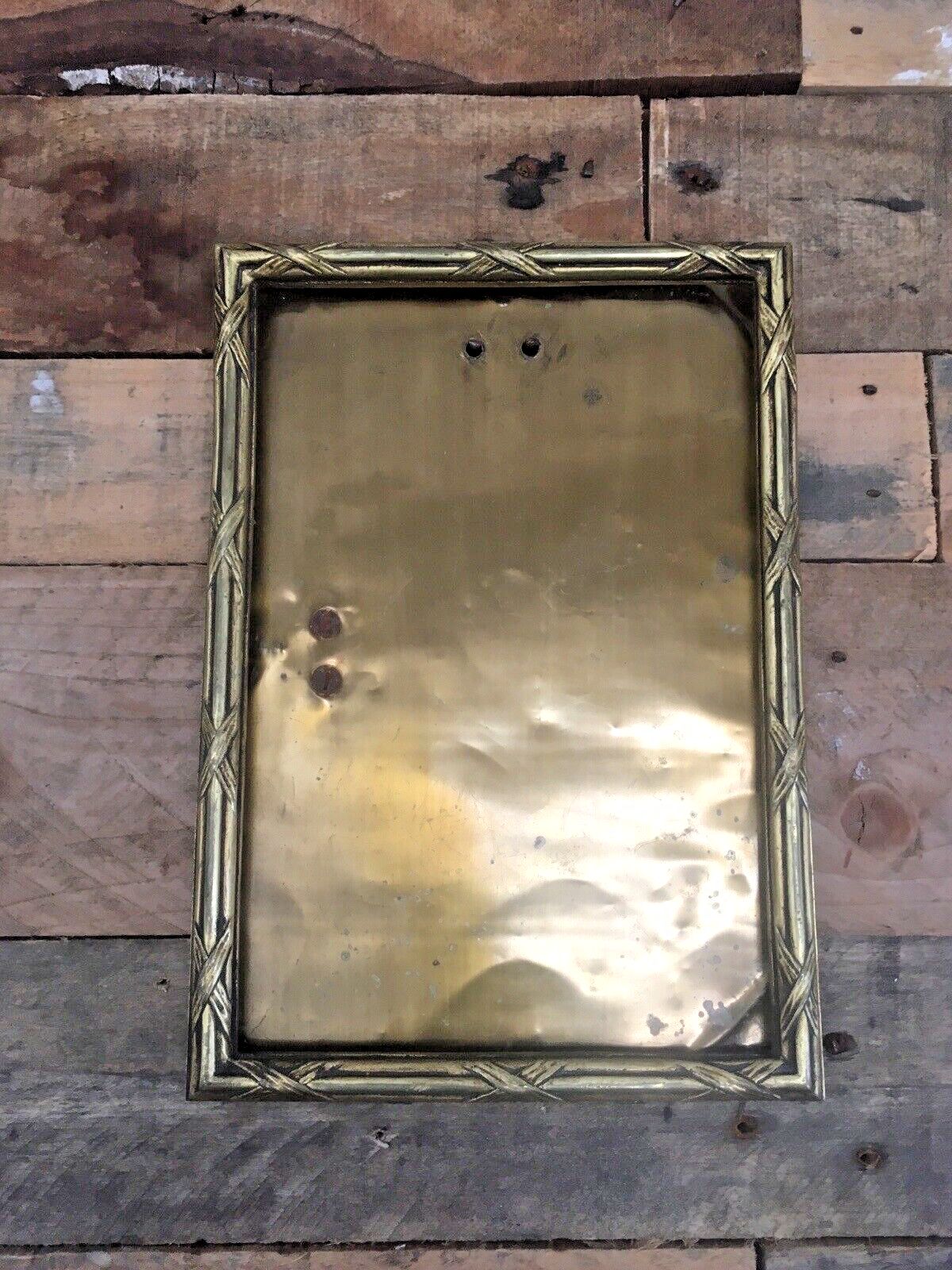 Antique C1900 French Bamboo Effect Regency Gilt Brass Easel Picture Photo Frame