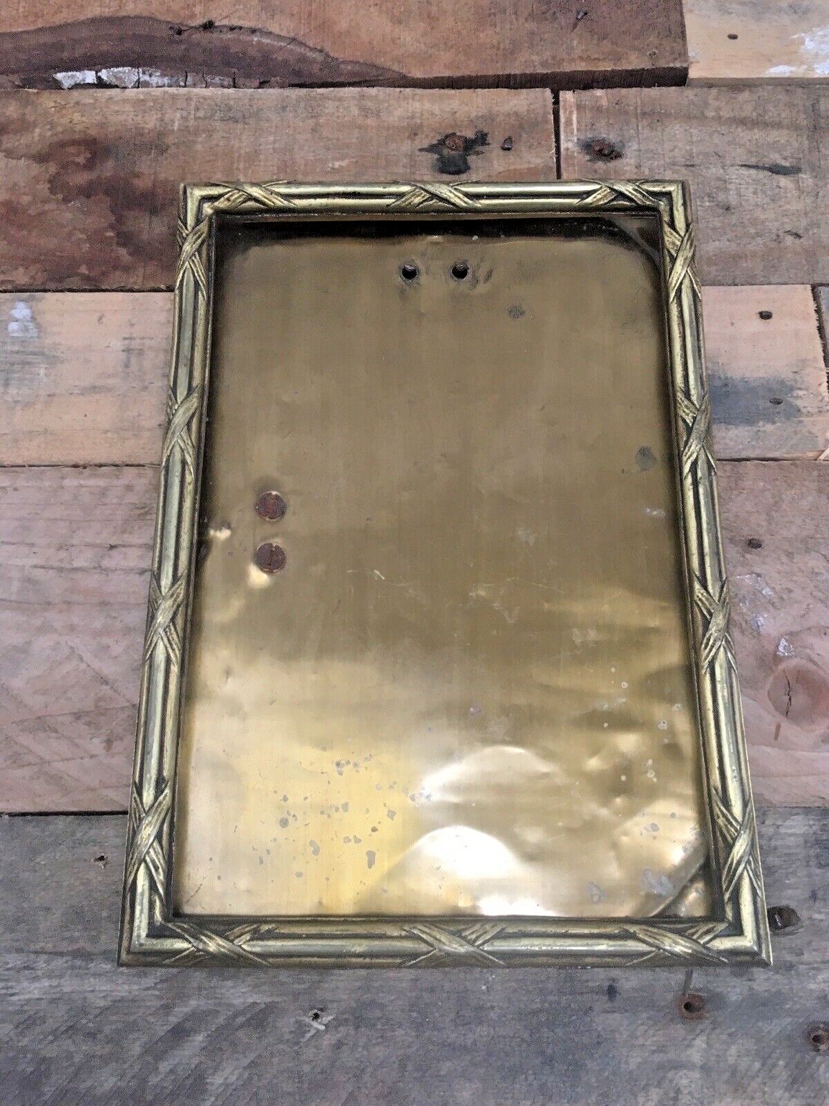 photo vinterior Antique C1900 French Bamboo Effect Regency Gilt Brass Easel Picture Photo Frame