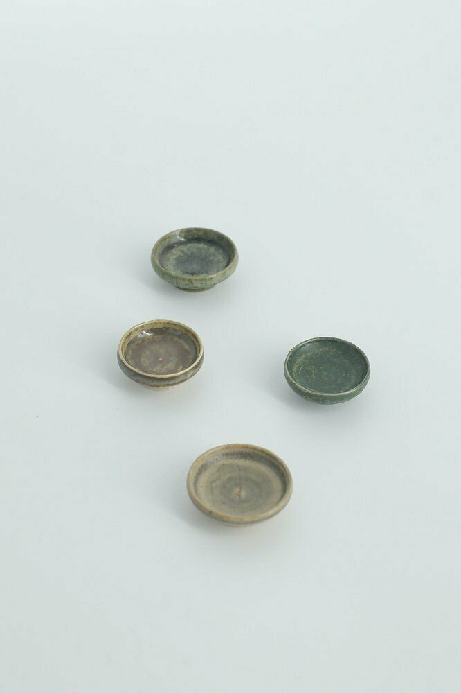 Kleine Mid Century Scandinavisch Moderne Verzamelbare Bruine En Groene Stoneware Schalen Van Gunnar Borg Voor Höganäs Ceramics, Jaren 1960, Set Van 4 photo furniture