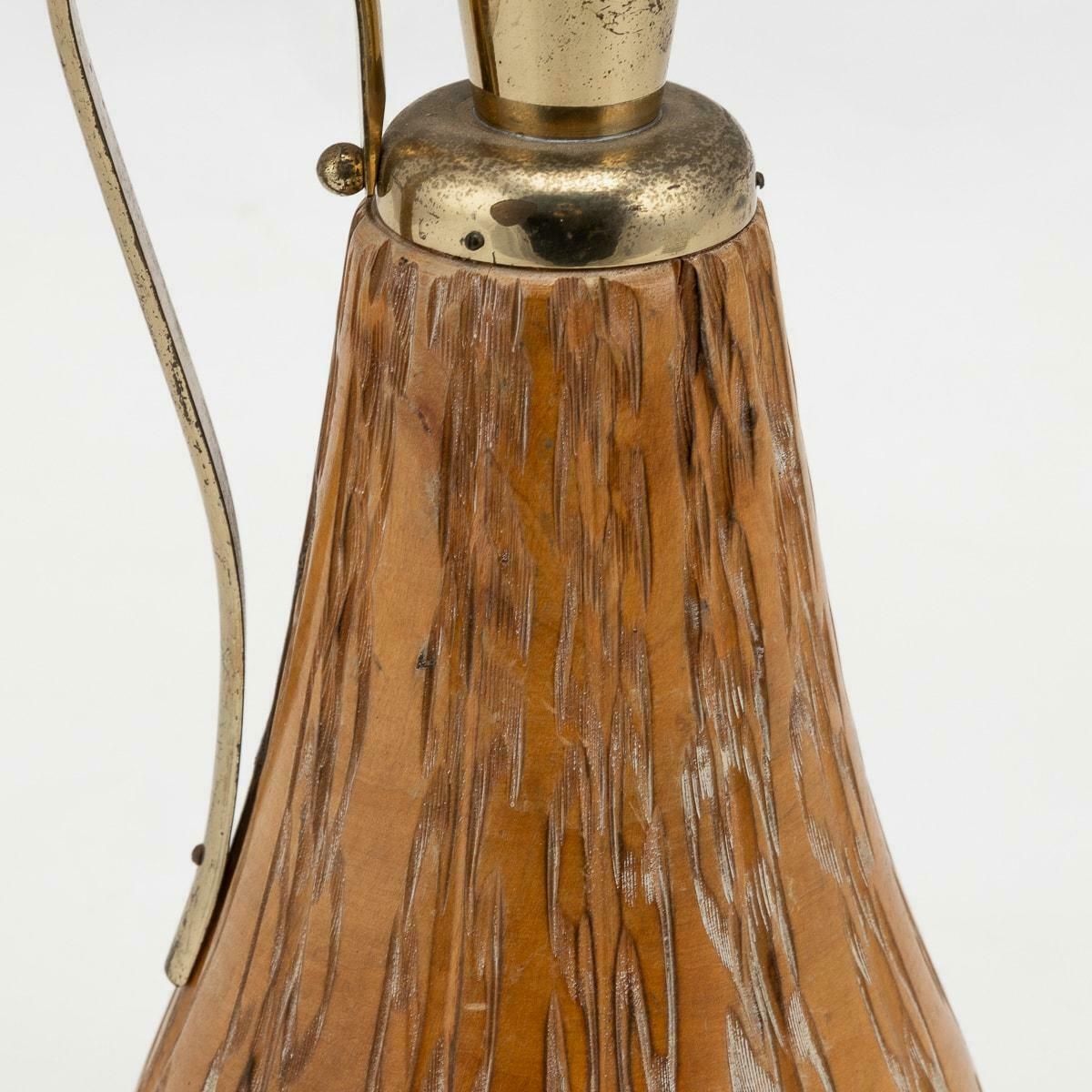 20th Century Italian Carved Wood Flask By Aldo Tura For Macabo C.1960 photo vinterior