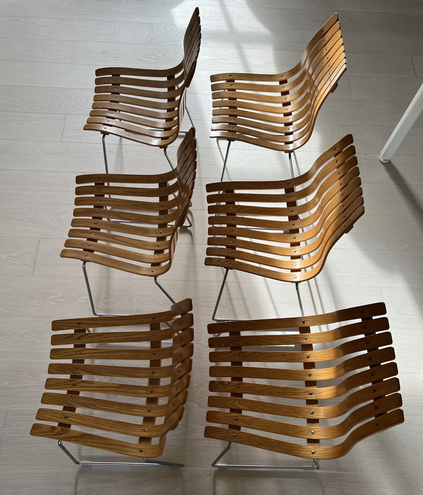 Scandia Junior Oak Dining Chairs X6 photo buy