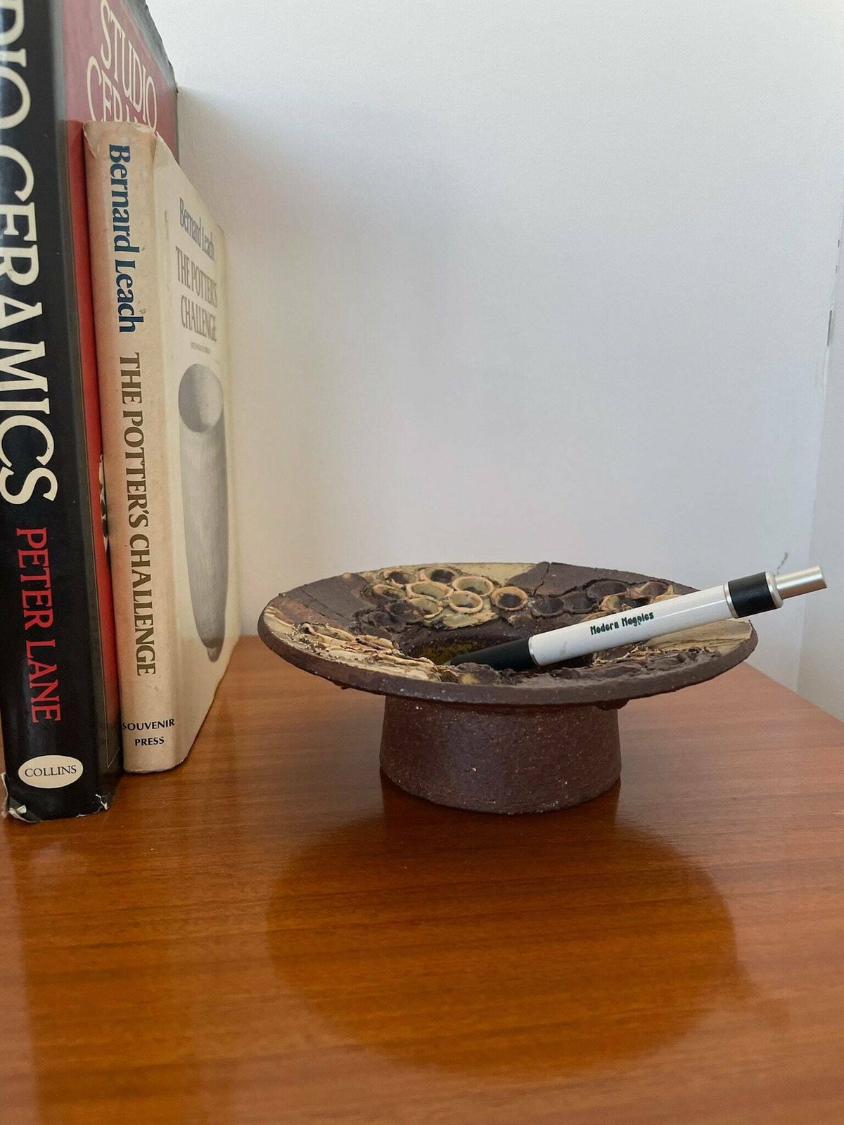 photo furniture Danish Key Tray / Bowl By Artist Bodil Marie Nielsen 1970s Brutalist Piece