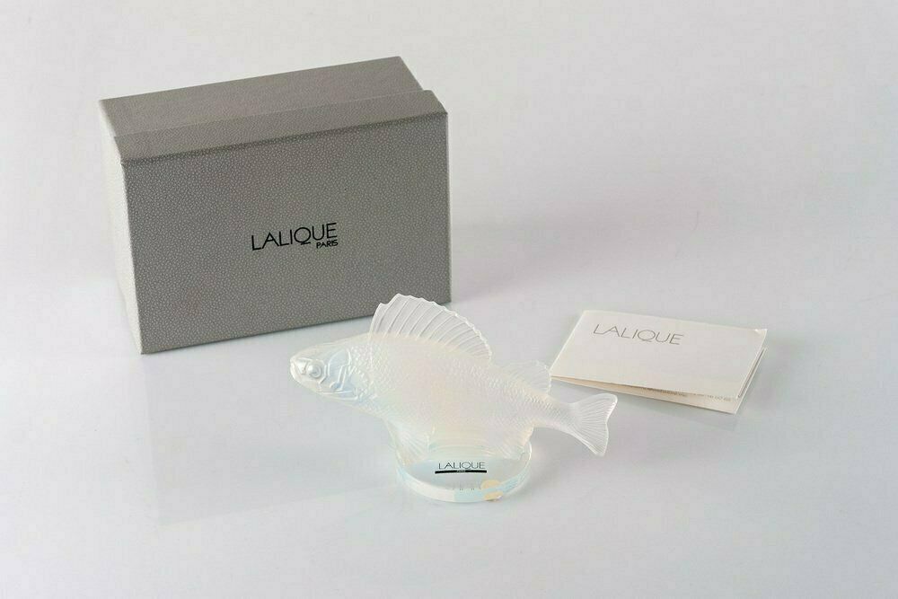 Opalescent Crystal Perche Fish Mascot Or Paperweight By René Lalique, France photo 600.0