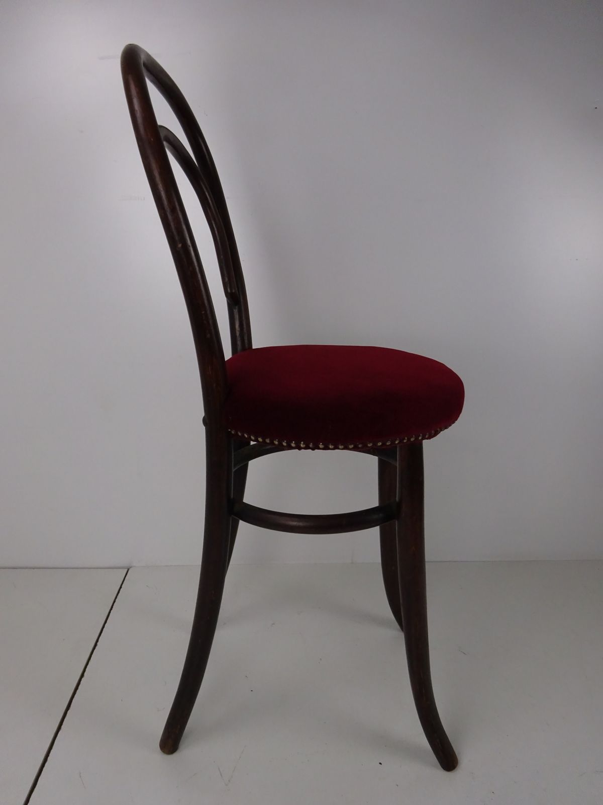Upholstered Thonet Style High Bentwood Bistro Chair/Barstool photo furniture