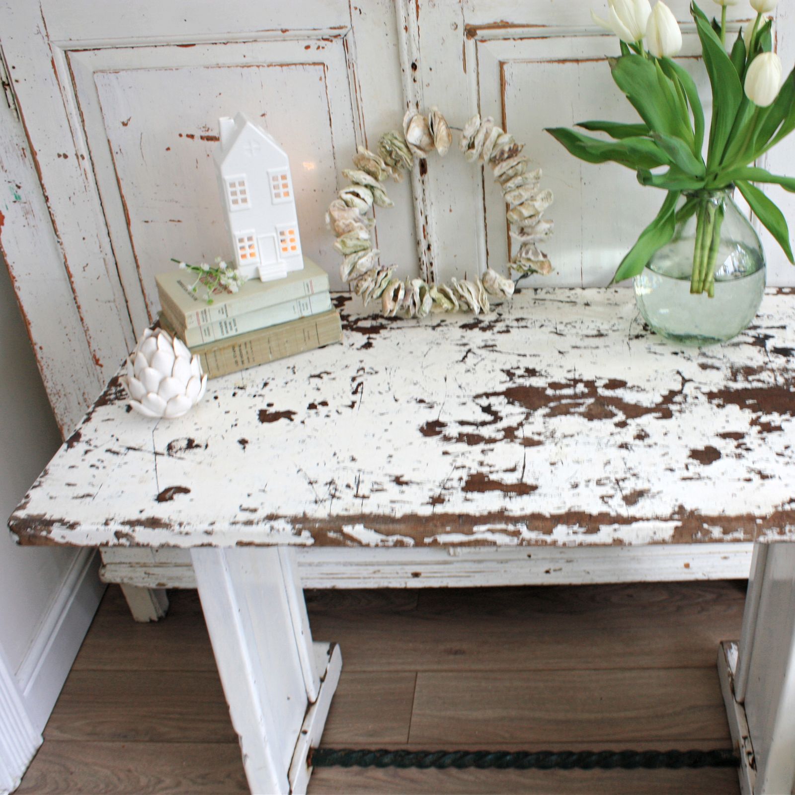 White French Vintage Solid Wood Table photo 320.0