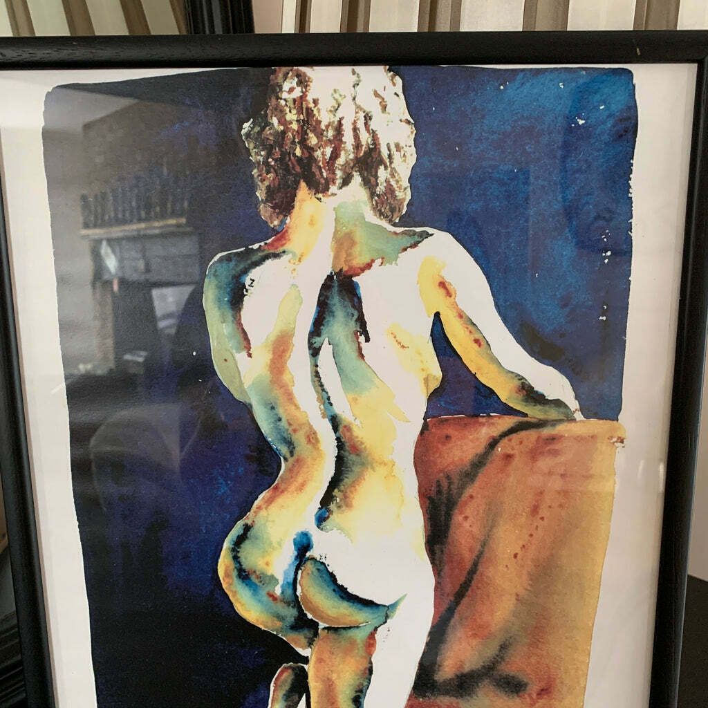 Framed Print Nude Woman Terri’s Back Signed Lbp photo for sale