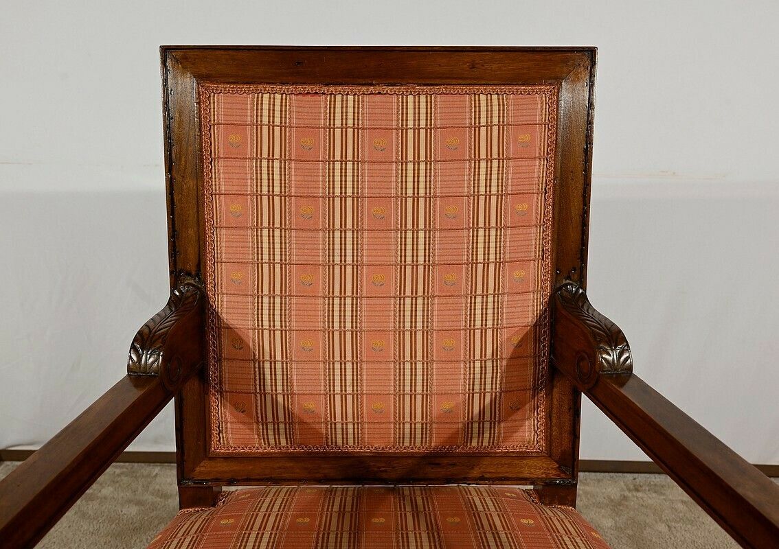Solid Mahogany Armchair, Directoire Period – Early 19th Century photo vinterior