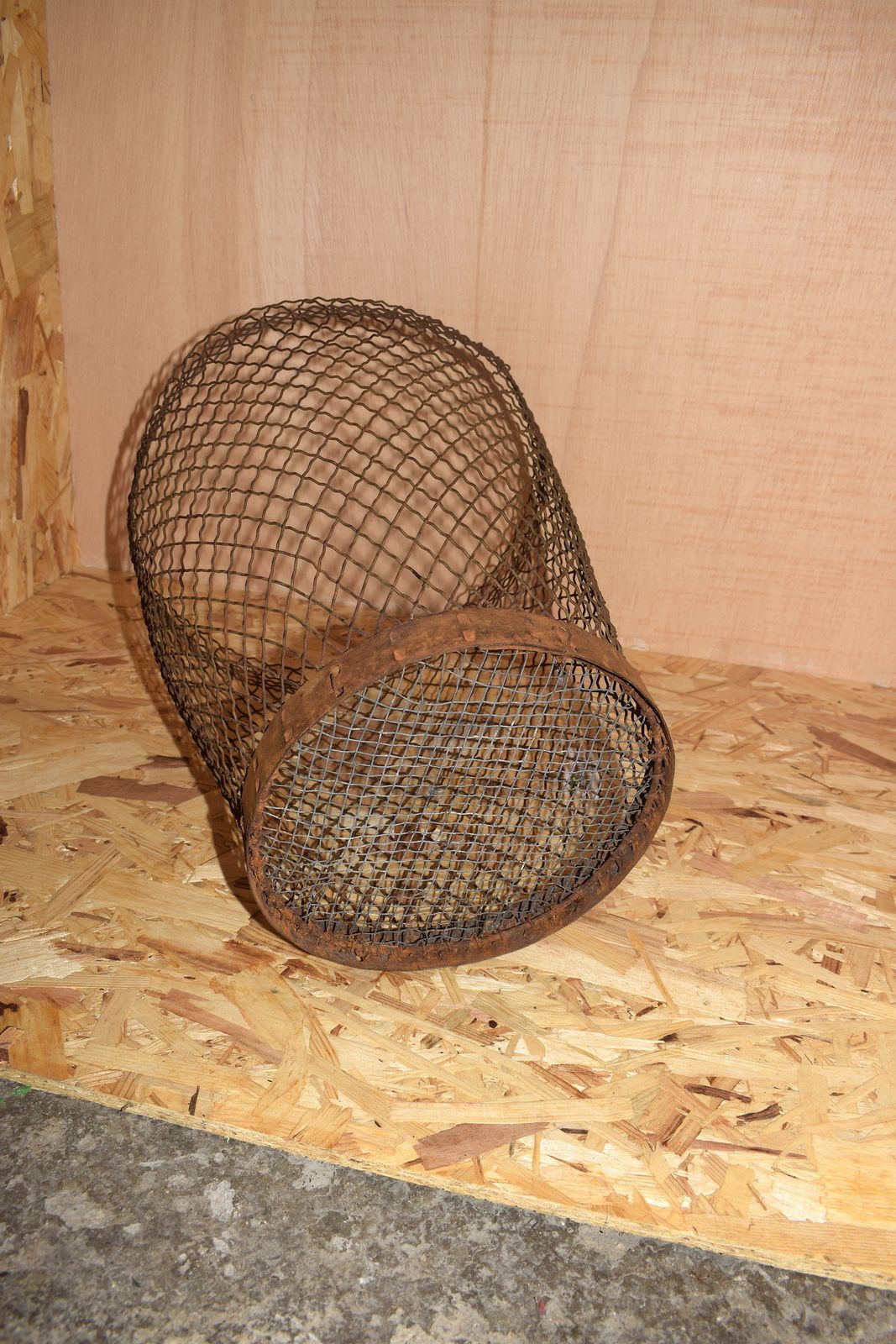 A French Metal Basket From The 1920s photo Home Decor