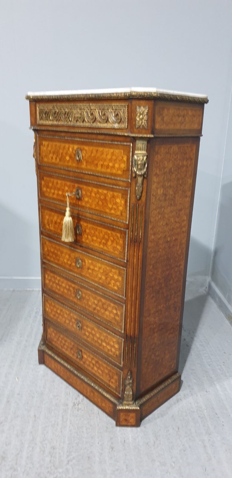 Super French Parquetry Semanier Chest Of Drawers photo vinterior