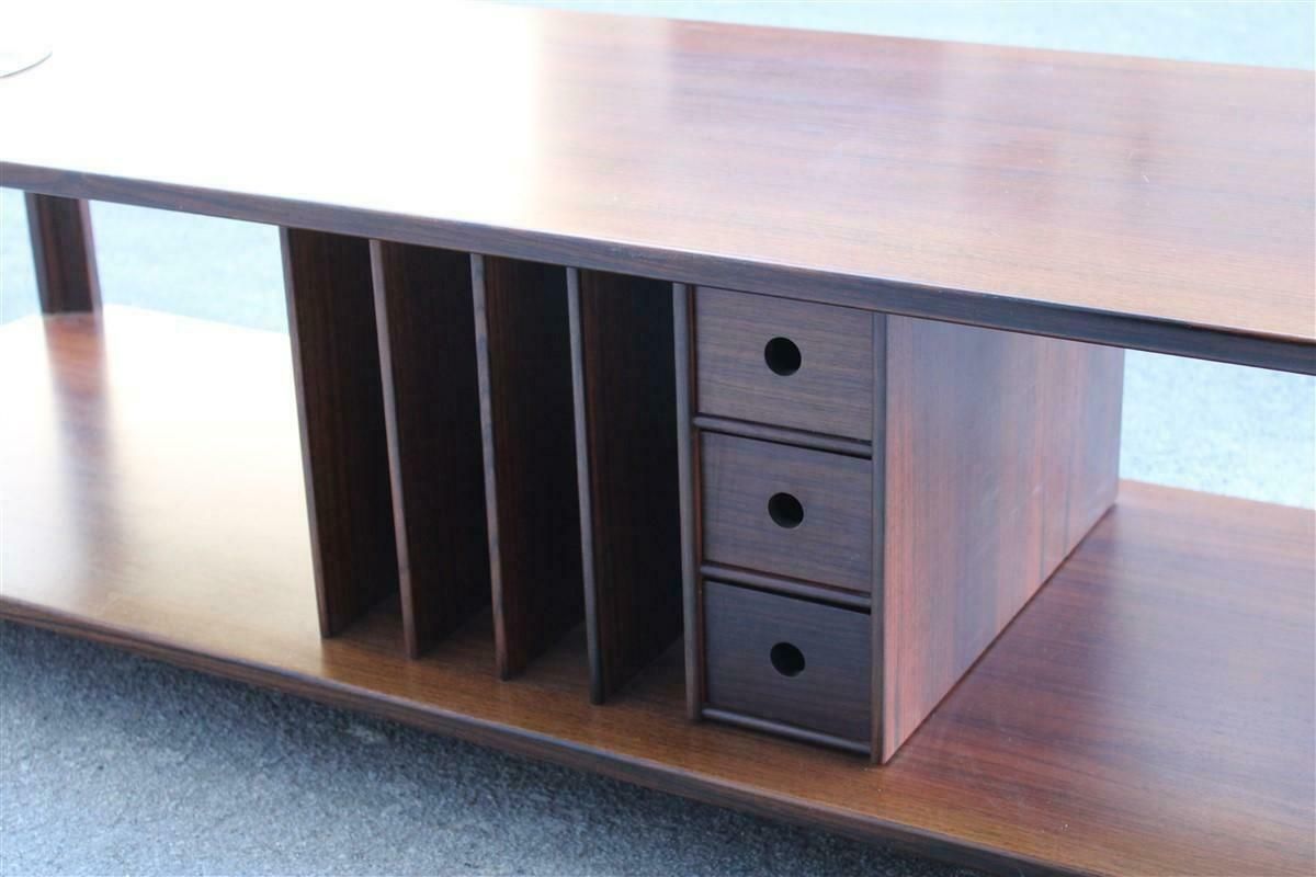 Low Tv Table With A Minimalist Mid Century Design, In Rational Style Design/One 1960 Teak photo Furniture