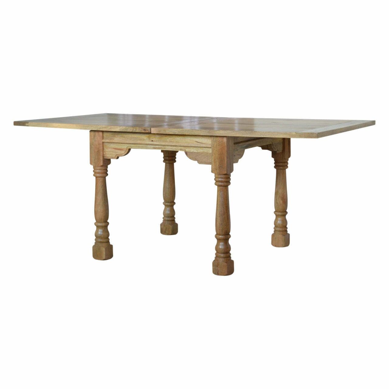 Solid Wood Extendable Granary Turned Dining Table photo vinterior