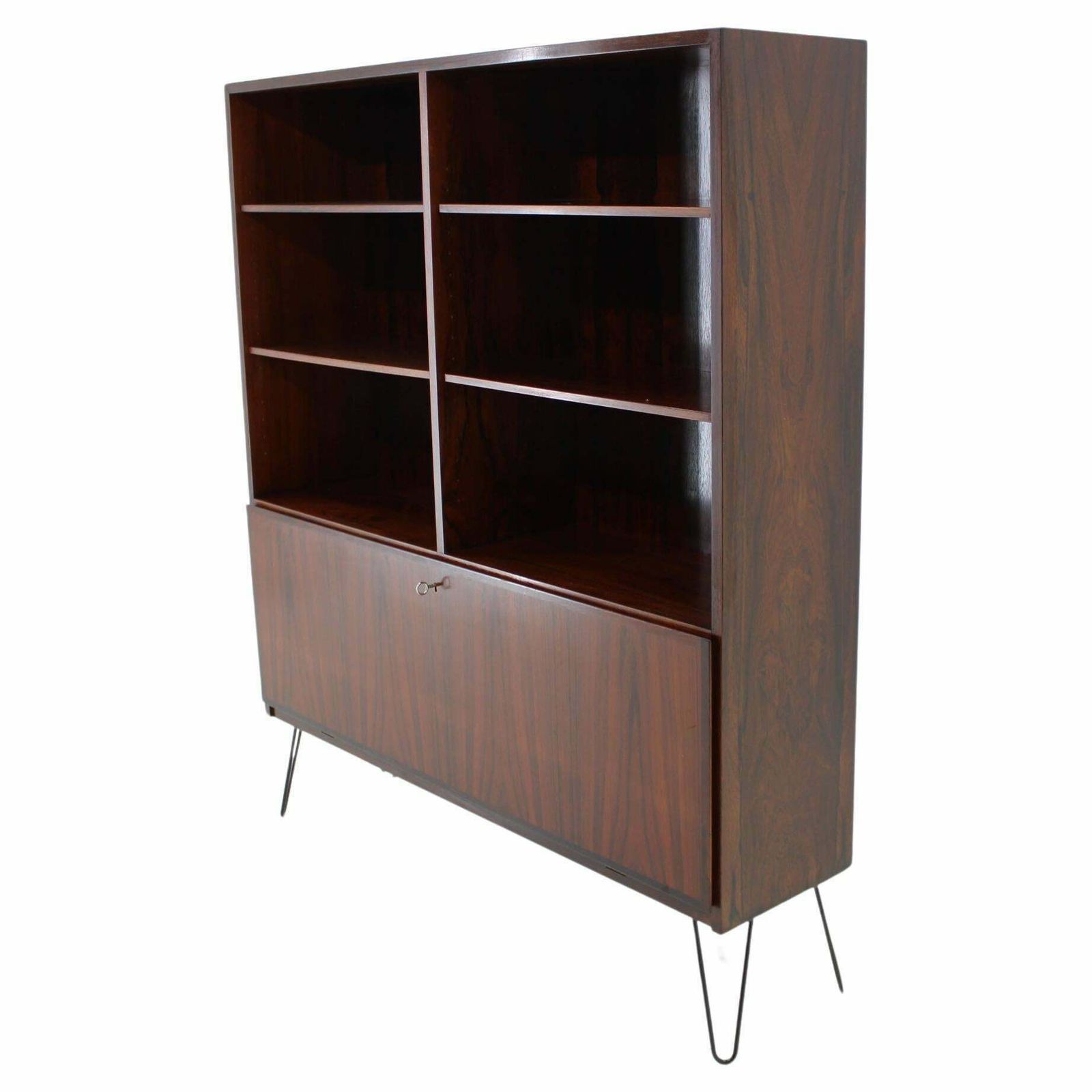1960s Omann Jun Upcycled Bookcase Cabinet, Denmark