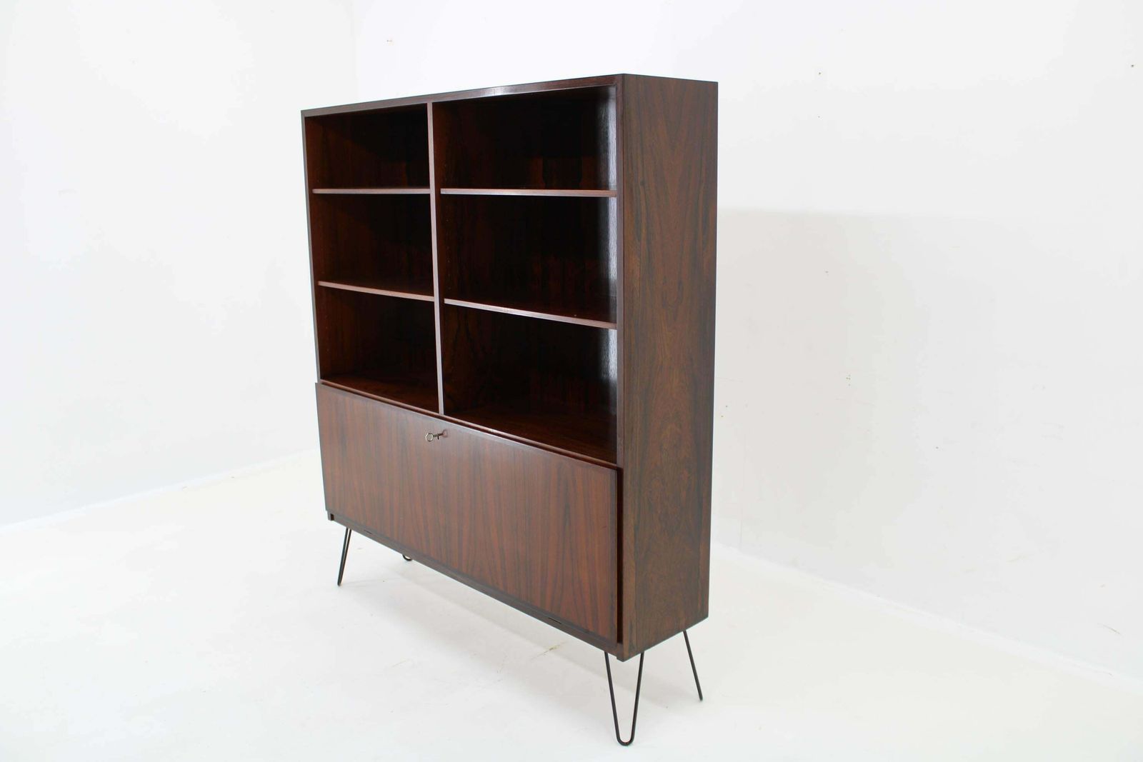 Furniture 1960s Omann Jun Upcycled Bookcase Cabinet, Denmark photo