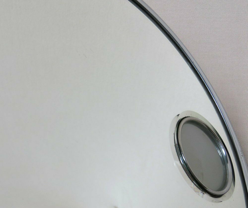 Home Decor Chrome Plated Illuminated Wall Mirror, Magnifying, From Le Mirophar Brot Déposé, France, 1950s photo