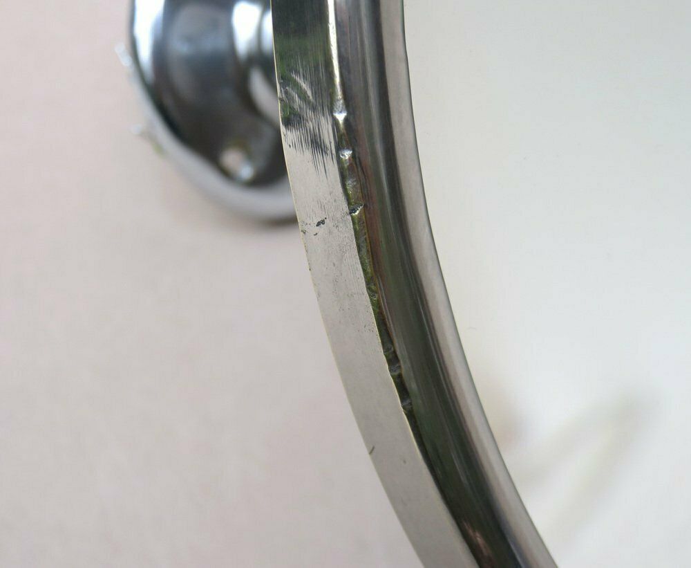 photo buy Chrome Plated Illuminated Wall Mirror, Magnifying, From Le Mirophar Brot Déposé, France, 1950s