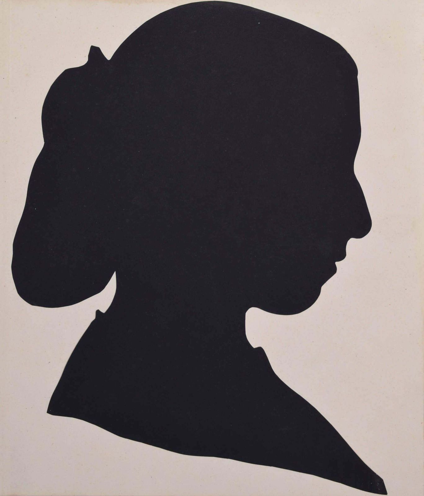 Unknown Nineteenth Century Silhouette Of A Lady I Circa 1870