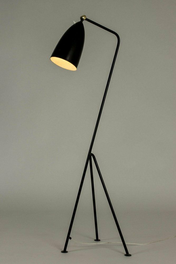 Vintage Grasshopper Floor Lamp By Greta Grossman For Bergboms, 1950s photo vintage