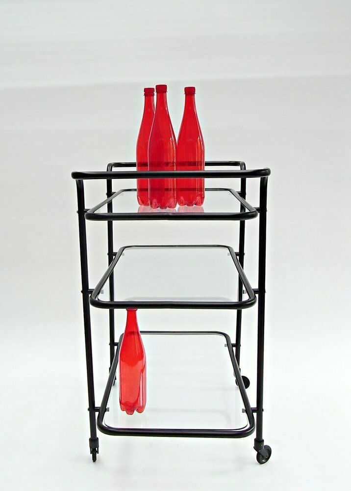 Ever Ready Bar Cart Made Of Powder Coating & Glass By Gunter Lambert photo buy
