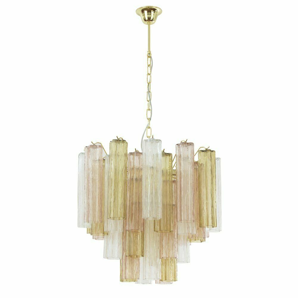 Tronchi Chandelier In Multicolored Murano Glass, Italy, 1990s