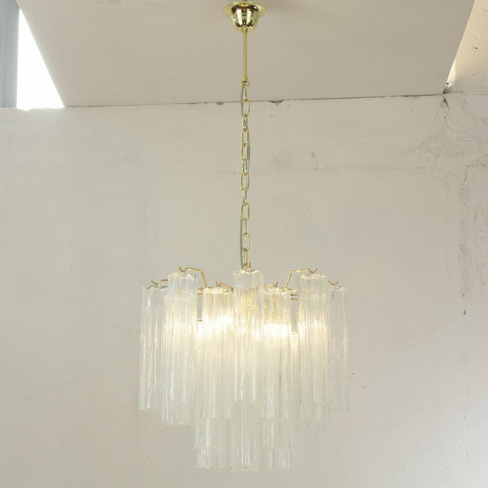 Italian Murano Glass Murano Glass Suspension Lamp, 1990s photo vinterior