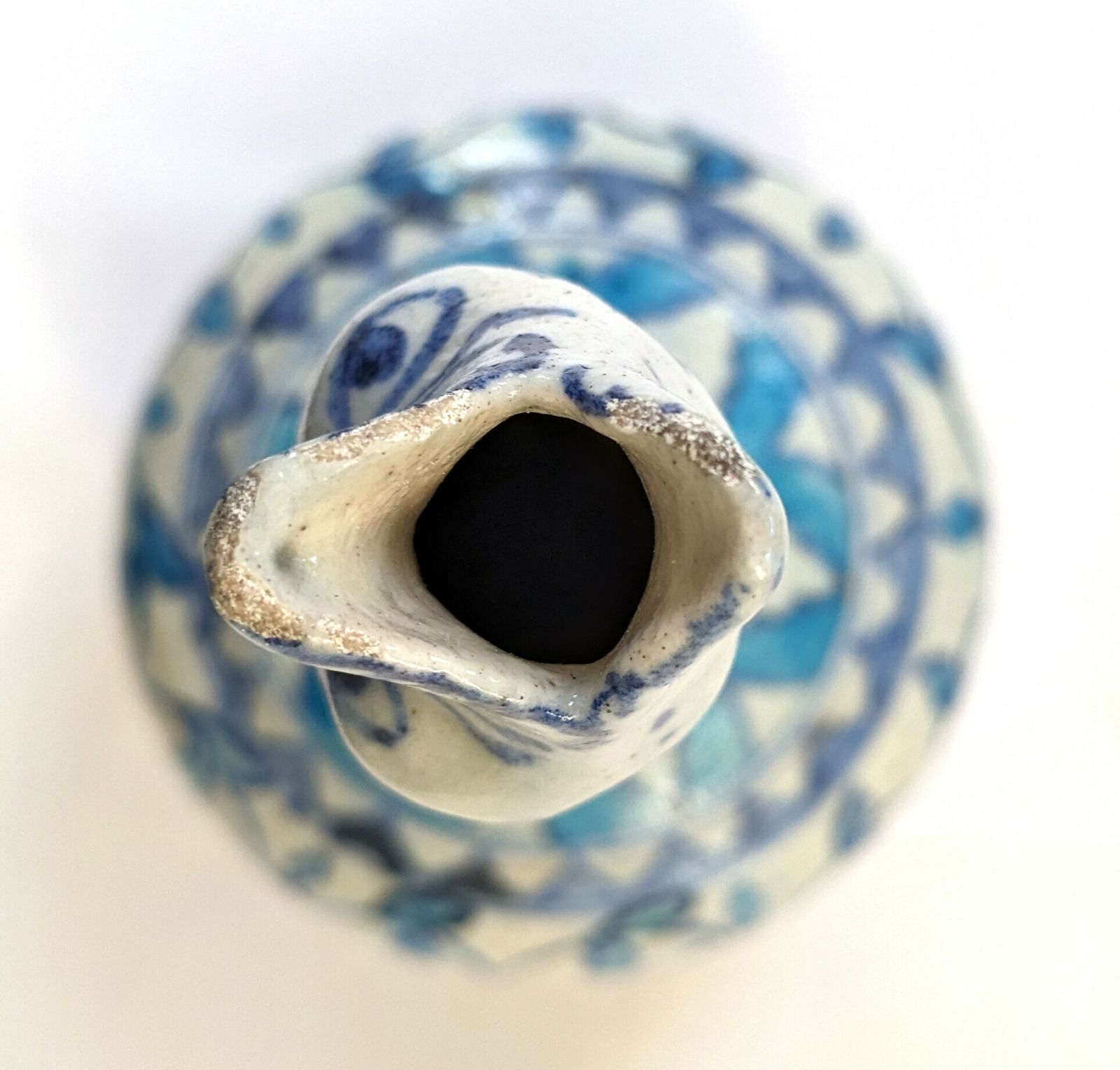 photo for sale Antique Islamic Indian Animal Face Spouted Surahi Vase