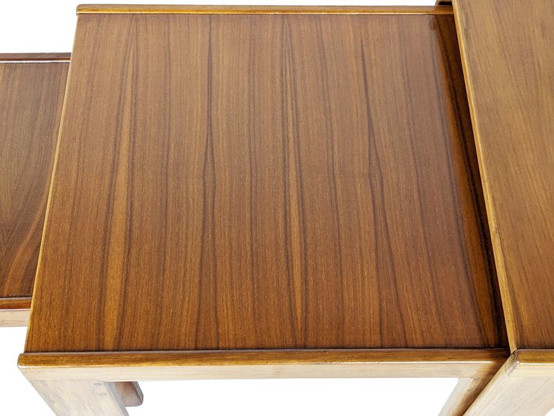 Set Of 3 Walnut Nesting Low Tables Mod. 777 By Afra & Tobia Scarpa For Cassina, 1967 photo buy