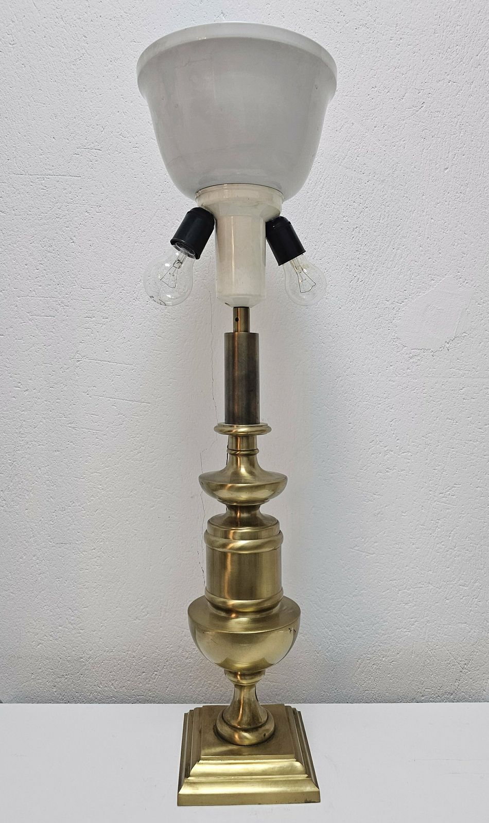 Pair Of Vintage Extra Large Urn Shaped Table Lamps Done In Bronze // Made In France In 1960s photo furniture