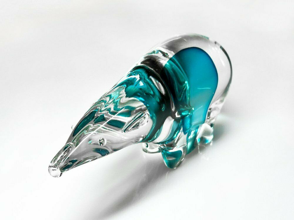 Tapir Figure In Sommerso Murano Glass By Ghisetti, Italy photo Home Decor