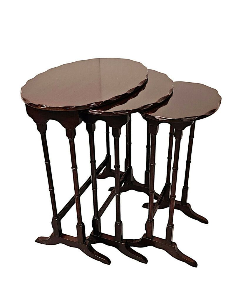 A Stunning Edwardian Nest Of Three Tables