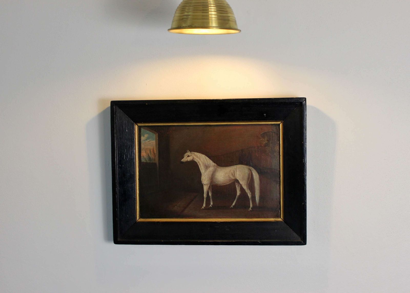 Stallion In Stable Oil Painting In The Manner Of John Nost Sartorius photo 1200.0