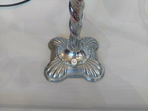 Pair Of Art Deco Chrome Twist Lamps photo Lighting
