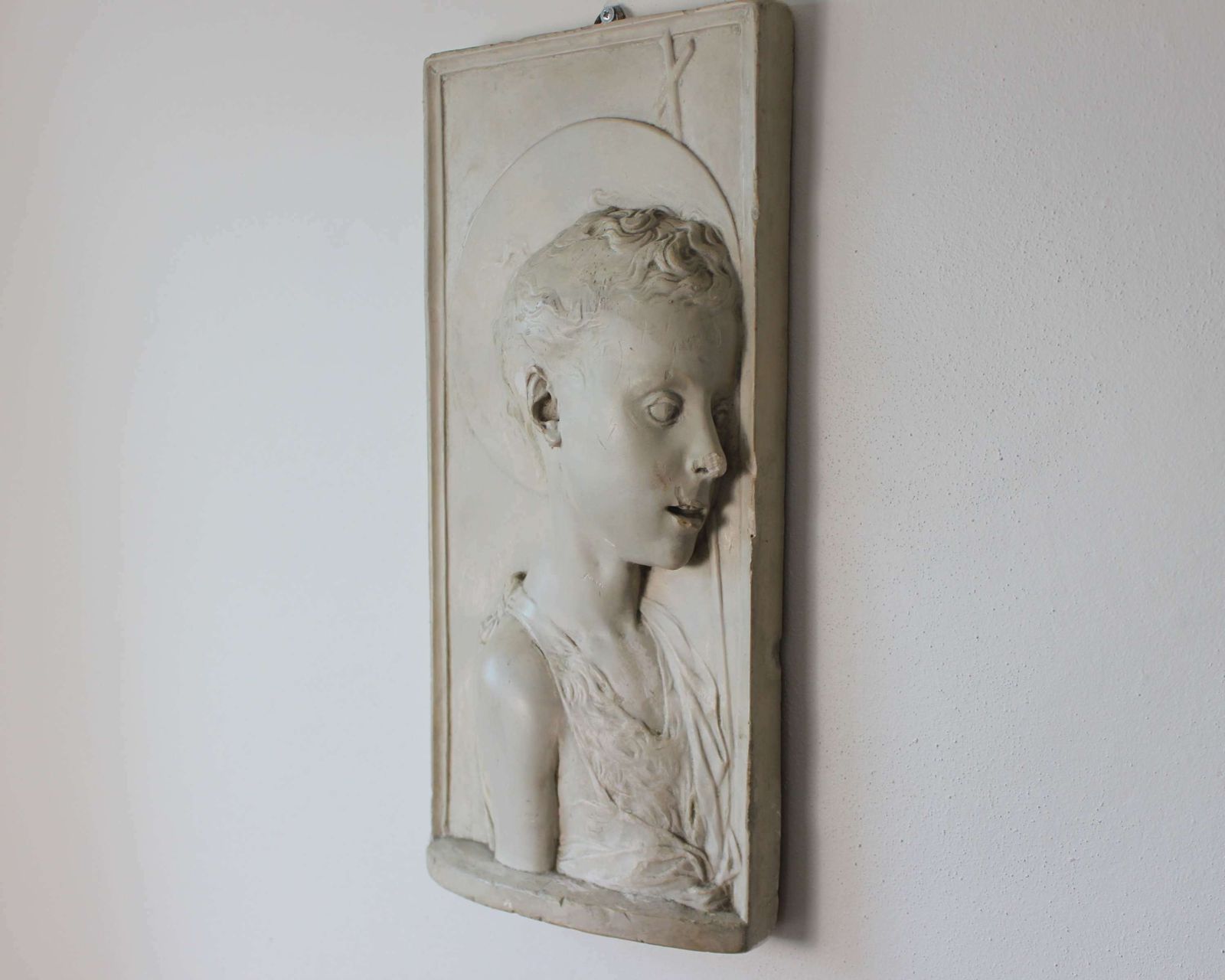 A Young Saint Plaque, 1800s, Antique photo for sale