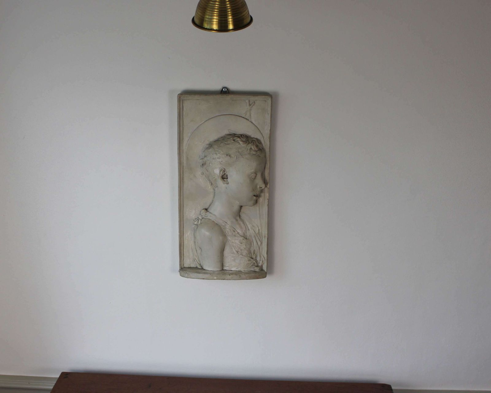 A Young Saint Plaque, 1800s, Antique photo buy