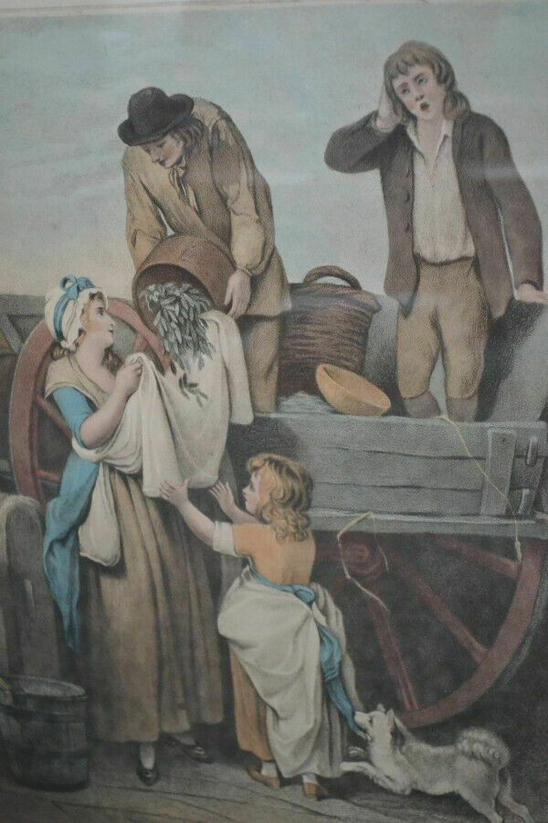 Pair Antique Cries Of London Etchings photo vinterior