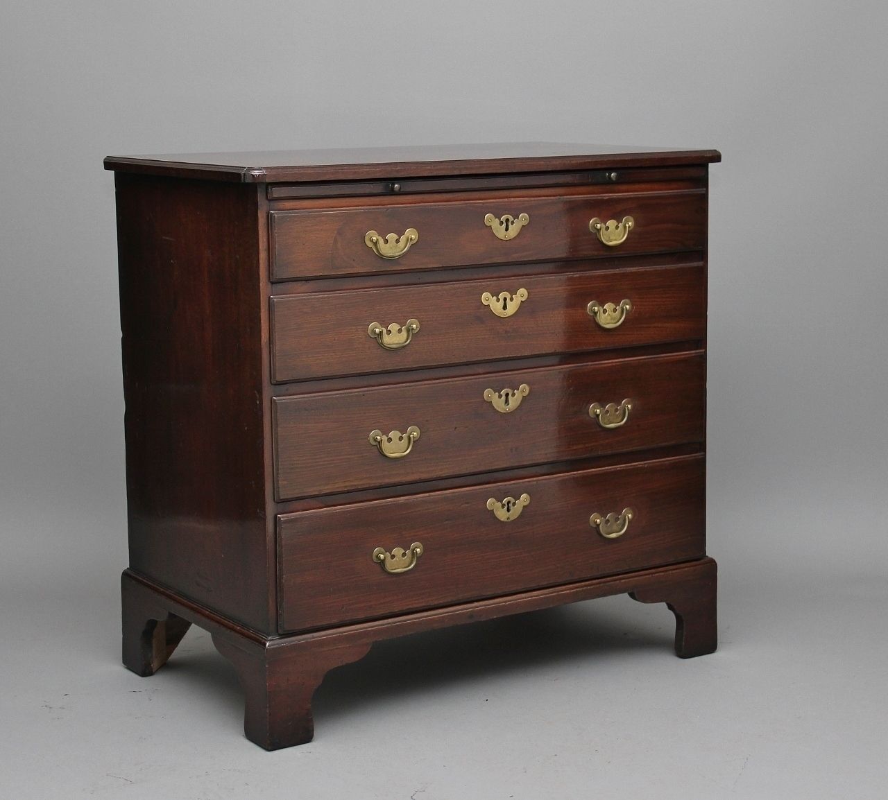 18th Century Mahogany Chest With Brushing Slide