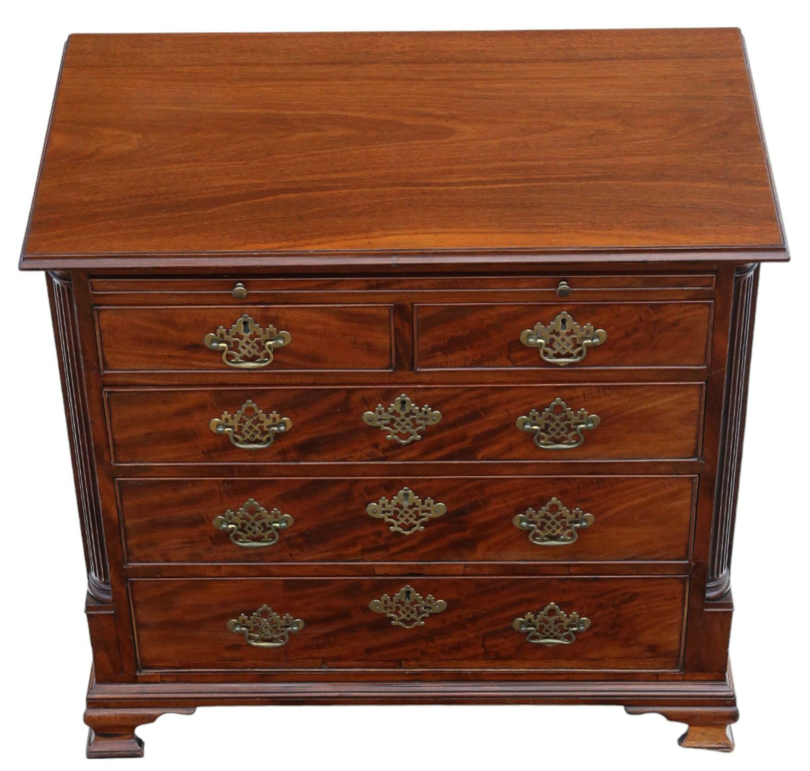Antique Fine Quality Georgian Late 18th Century Mahogany Batchelor's Chest Of Drawers photo Furniture