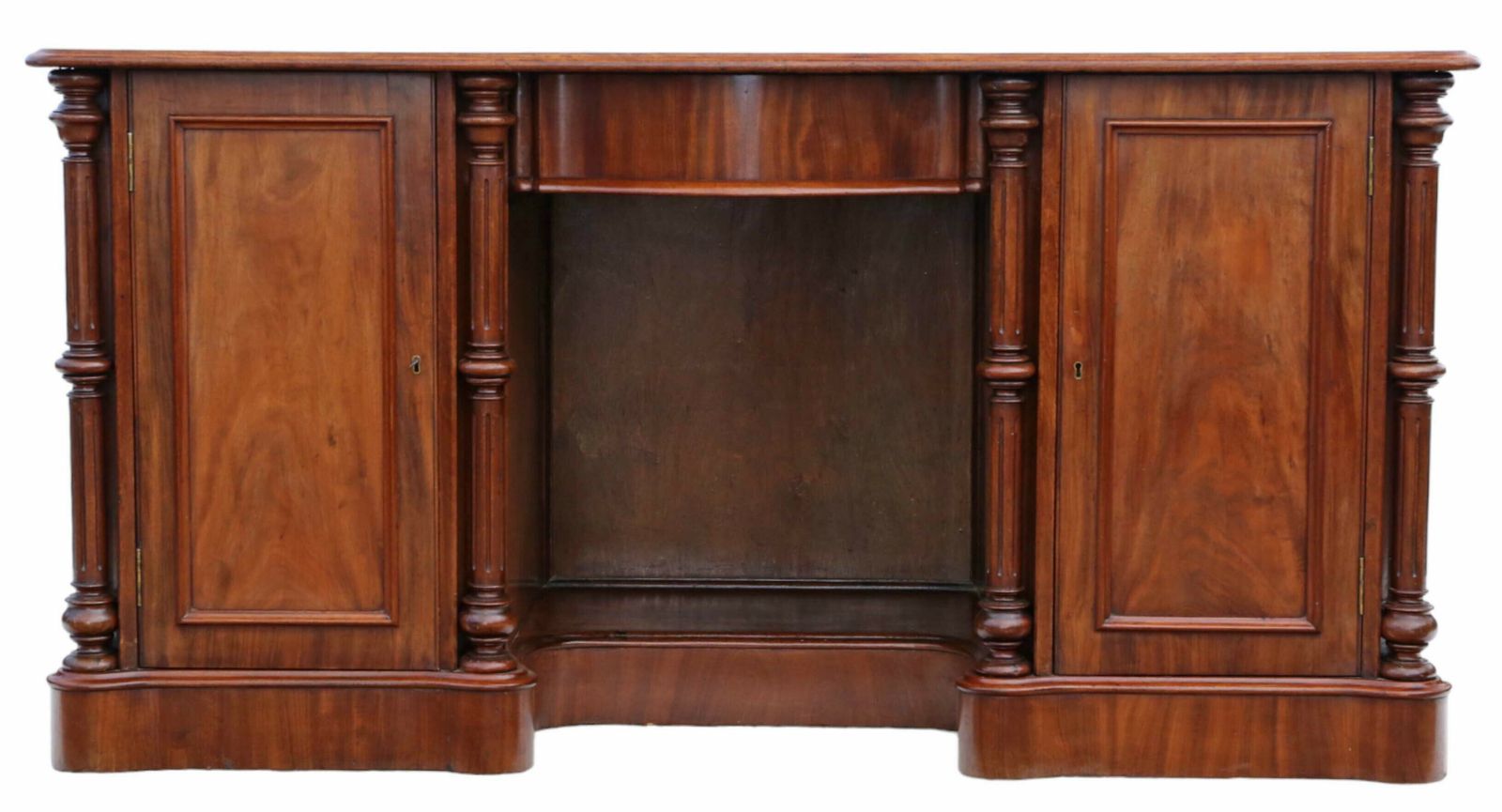 Antique Fine Quality Large 19th Century Mahogany Twin Pedestal Desk, Dressing Or Writing Table photo for sale