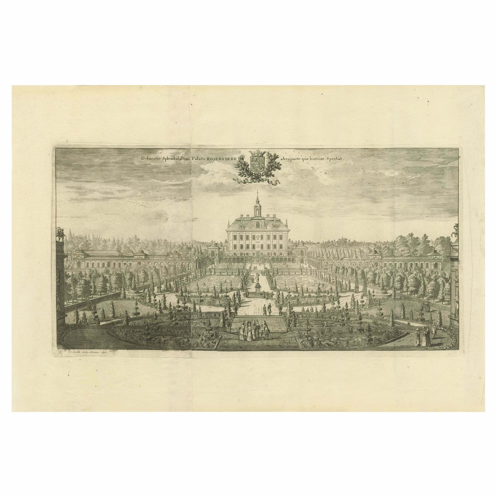 Baroque Grandeur: The Rosersberg Palace Gardens In Swidde's 1695 Engraving