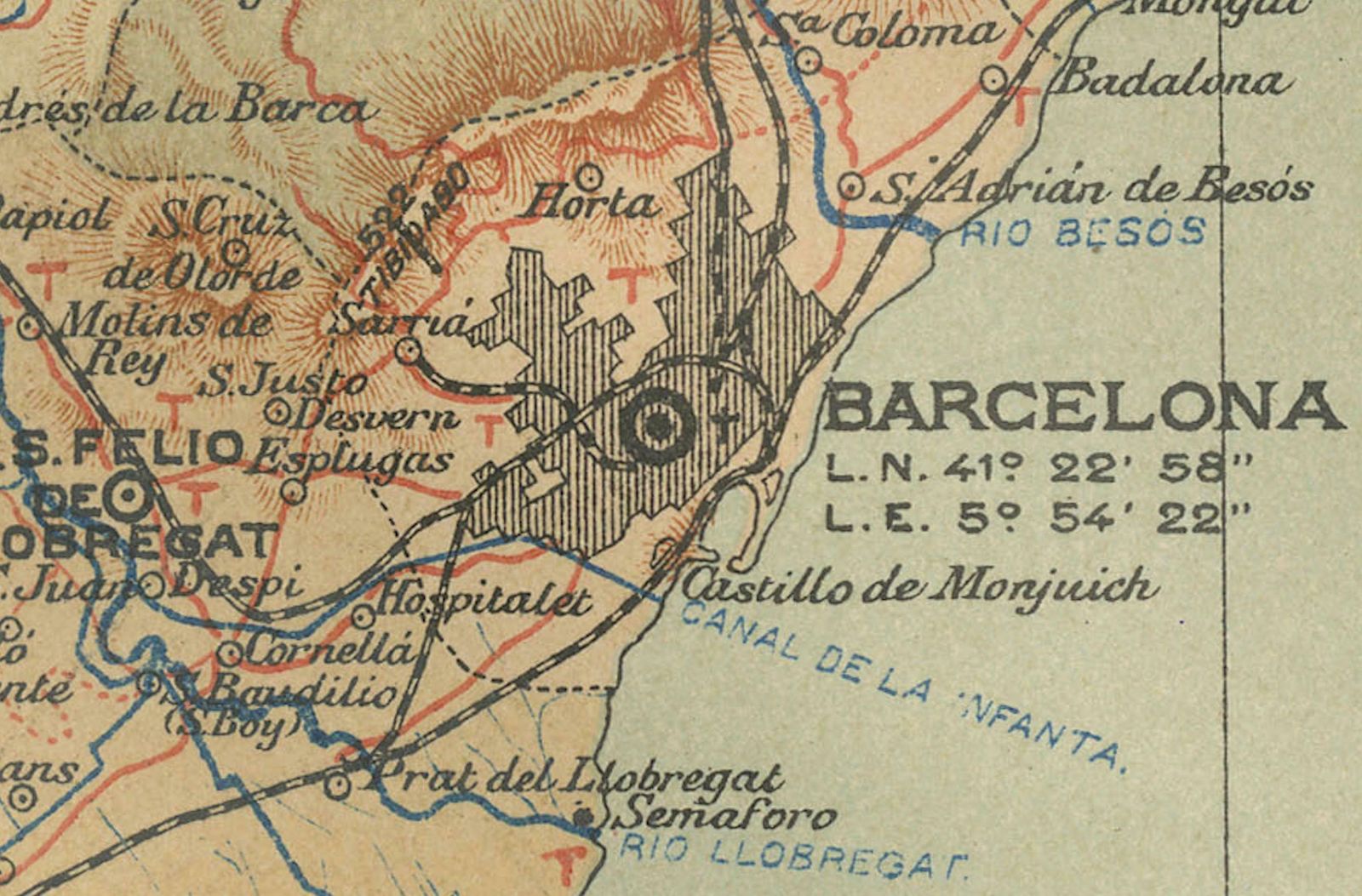 Barcelona 1901: A Cartographic Portrait Of Catalonia's Capital Province photo for sale